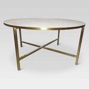 Marlton Round Coffee Table - Threshold , Gold