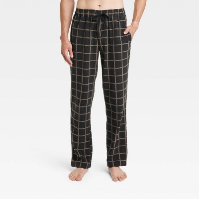 Men's Striped Woven Flannel Pajama Set 2pc - Goodfellow & Co Black