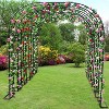Coucheta 9.8FT Metal Garden Arch Trellis, Weatherproof Wedding Arch for Climbing Plants, Outdoor Ceremony Party Decor, 7.2FT Wide - 4 of 4