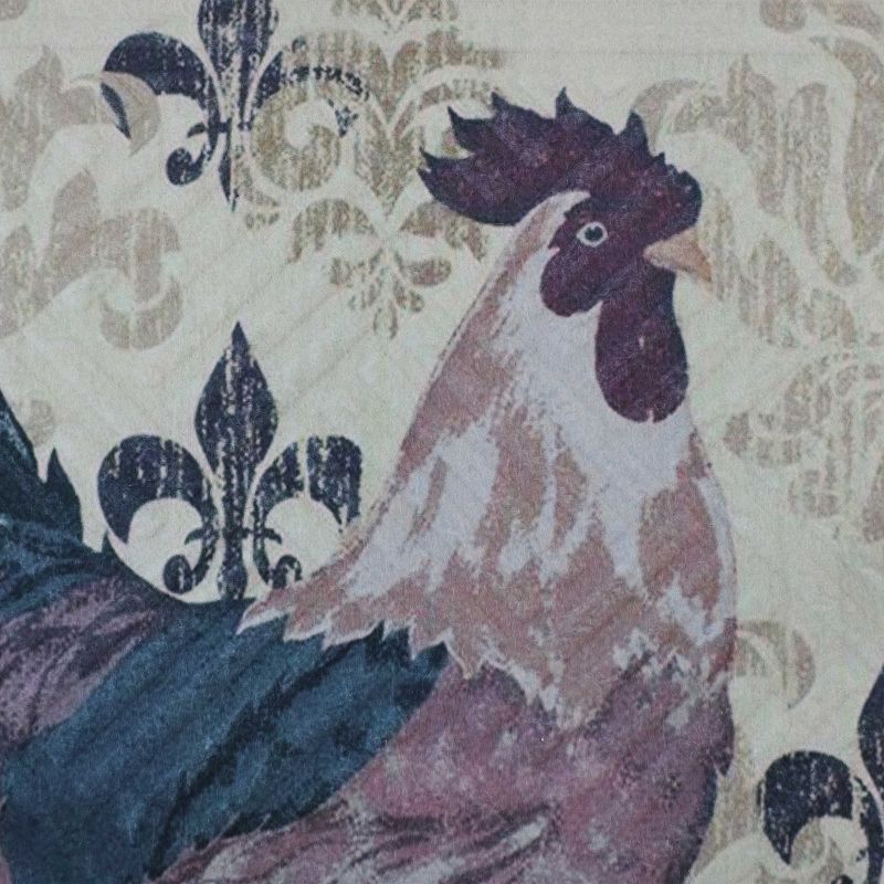 Sunnydaze Indoor Rubber and Polyester Decorative Kitchen Laundry Room Floor Mat Rug - 23" x 35" - Brown Rooster, 5 of 7