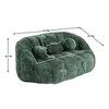 NicBex Bean Bag Sofa,High Back Beanbag Chair with Pillows,Oversized Lounge Sofa for Couples,Comfy Chair for Living Room Bedroom - 3 of 4