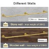 70 Inch Long Heavy Metal Wall Mounted Clothes Rack Industrial Golden Pipe Clothes Coat Hanger Bar Display Rack Tubing Rack Open Wardrobe - 4 of 4