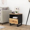 vidaXL Cabinet Storage Accent Nightstand End Table for Bedroom Solid Wood - 2 of 4