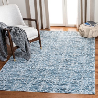 Ivory Elegance 59" Round Synthetic Area Rug with Non-Slip Feature