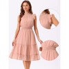 Allegra K Women's Sleeveless Smocked Waist Gilding Metallic Stars Chiffon Party Dress - 2 of 4