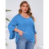 Clearlove Women Plus Size Top Shirt Ruffl Sleeve Blouse - 4 of 4