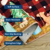 Christmas Area Rug, Christmas Plaid Print Throw Carpet with Non Slip Backing, Low Pile Stain Resistant Floor Carpet for Living Room, Bedroom - 4 of 4