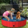 Costway 63'' Foldable Dog Pet Pool Kiddie Bathing Tub Indoor Outdoor Leakproof Portable Blue\Red - 3 of 4