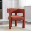 Armrest Accent Chair, Linen Upholstered Armrest Barrel Armchair for Living Room, Bedroom, Office, Indoor Furniture-Cuddlewood - 2 of 4