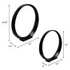 Sagebrook Home Set of 2 Metal Ring Sculptures - Modern Abstract Black Aluminum 12" and 14" Circular Sculpture Decor For Home or Office - 3 of 4