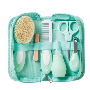 SARO Baby Grooming Kit: Natural Bristle Brush, Comb, Nasal Aspirator & More - Gentle Newborn Care - 1 of 4