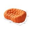 WJSHome 79.53'' Modern Bubble Sofa, Comfy Upholstered Loveseat Sofa, Lazy Floor Curved Couch for Living Room, Apartment, Small Space - 2 of 4