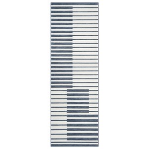 COZONY Washable Runner Hallway Modern Stripe Non-Slip Indoor Rugs,Kitchen Runner Non SkidThrow Low-Plie Carpet for Bathroom Kitchen Laundry Room Rug - 1 of 4