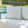 Uttermost Basket Stripe Outdoor Pillow-Ivory Sunbrella with Tonal Basketweave Stripe - 2 of 2