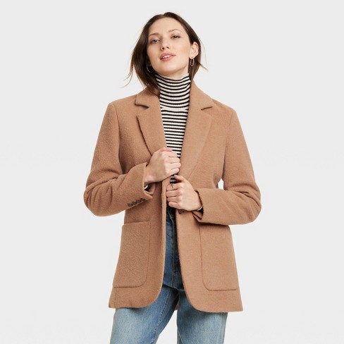 Women's Relaxed Fit Blazer - Universal Thread™ Brown M : Target