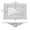 Christopher Knight Home Syricon Farmhouse 30'' Rattan Bathroom Vanity with Resin Sink, Double Door and 1 Hidden Drawer - 4 of 4