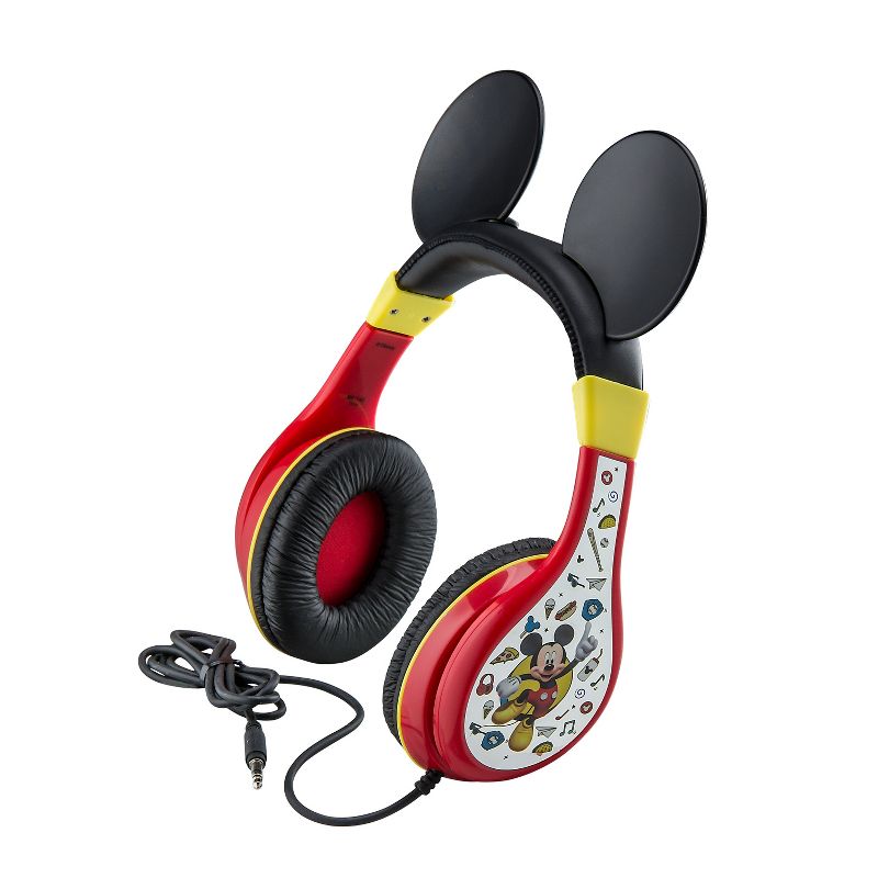 eKids Mickey Mouse Wired Headphones for Kids, Over Ear Headphones for School, Home, or Travel  - Multicolored (MK-140.EXV9), 2 of 5