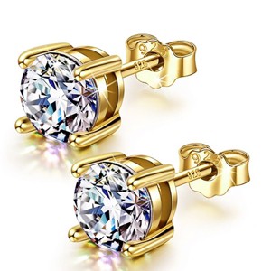 Paaaawaters 925 Sterling Silver 7mm 5A Round Cut Cubic Zirconia Stud Earring - 1 of 4