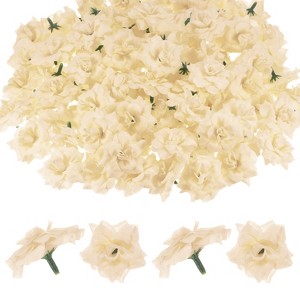 Unique Bargains Silk Rose Artificial Flower Heads Bouquet Decor - 1 of 4