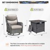 Gymojoy  Outdoor 5 Inch Gliders Chairs with Fire Pit Table Patio Funiture - 2 of 4