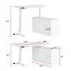 Famapy Liftable Computer Desk Writing Desk Large Desktop Composite Small Storage Cabinet White - 4 of 4