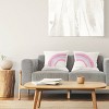 1pc 18"x18" Stupell Industries Believe and Dream Soft Rainbow Stripes Square Kids' Throw Pillow Pink - 2 of 4