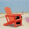 Infurnic Outdoor Portable Chairs Folding Adirondack Chair Wooden Textured with Cup Holder Weather Resistant, Orange, 29.6"*31.4"*36.4" - 2 of 4