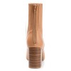 Journee Collection Women's Maize Back Heel Zip Stacked Heel Booties - 3 of 4