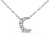Haus of Brilliance 10K White Gold Diamond Accented Crescent Moon Shaped Inch Pendant Necklace - 2 of 4