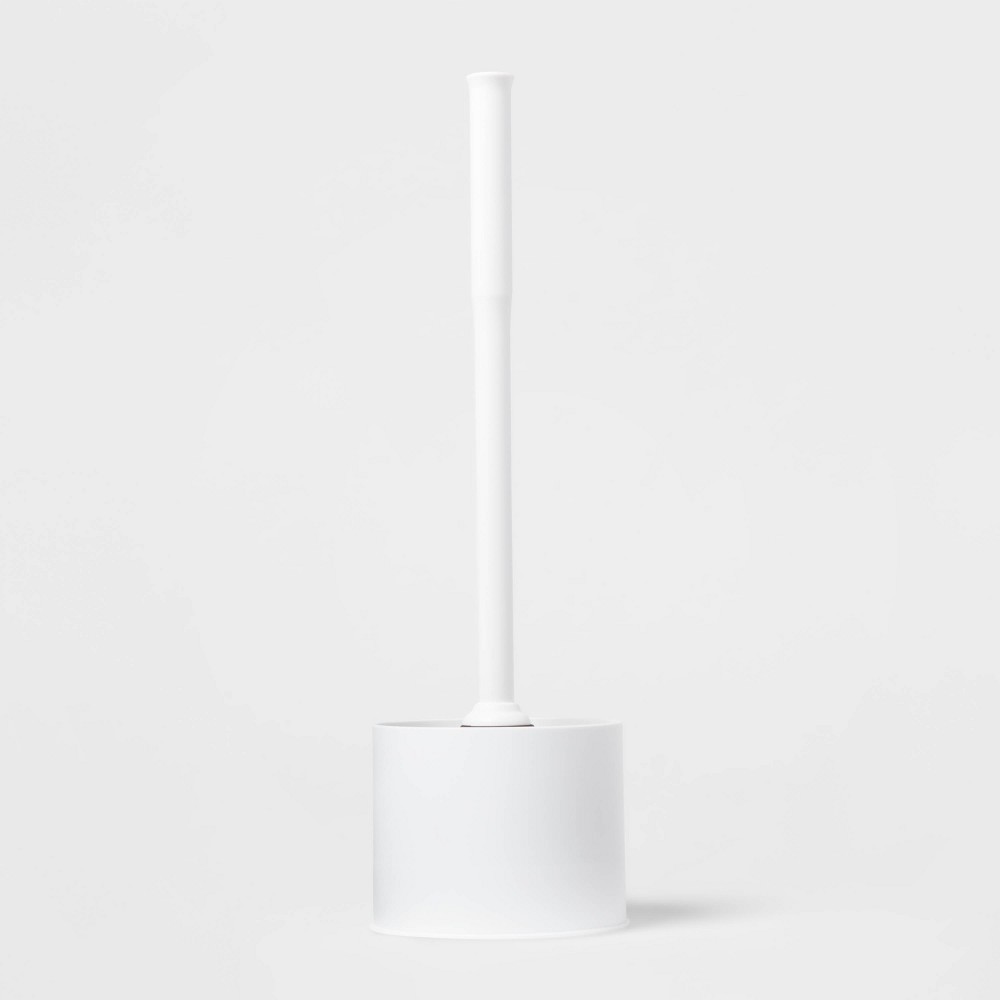 Photos - Garden & Outdoor Decoration Plunger White - Room Essentials™: Essential Bathroom Accessory, Plastic wi