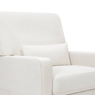 Fog Chatham Stripe Upholstered Swivel Glider with Pillowback