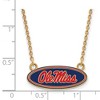 Black Bow Jewelry 14k Yellow Gold Plated Sterling Silver Mississippi Rebels NCAA Necklace 18 Inch - 3 of 4