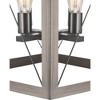 Progress Lighting Briarwood 4-Light Foyer Pendant, Steel, Graphite, Vintage-Style Bulbs, Wood Enclosure - 3 of 4