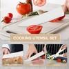 19-Piece Cooking Tools and Knives Set, Kitchen Utensils Set, Non-Scratch, Heat-Resistant（White） - 3 of 4