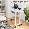 31.5" Folding Desk with Wheels & Storage Shelf - Space Saving Rolling Computer Table for Home Office, Easy Assembly - 2 of 4