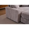 Single Corduroy Sleeper Chair with Removable Ottoman and Lounge Sofa Bed for Living Room - 4 of 4