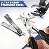 Toenail Clippers for Seniors, Angled Head Large Toe Nail Clippers Set, Heavy Duty Ingrown Toenail Clippers with Long Handle - 4 of 4
