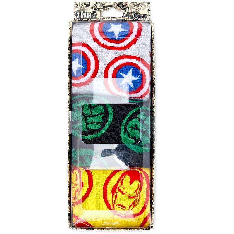 Marvel Avengers Men's Socks, 3 Pack, 2 of 3