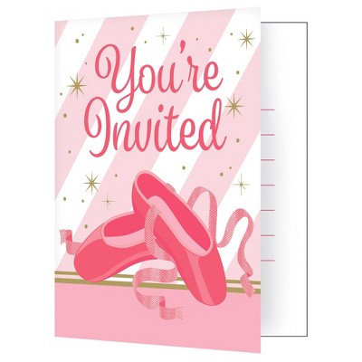 8ct Ballet Invitations