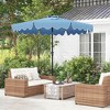 Costway 9 FT Patio Umbrella 2-Tier Market Table Umbrella with Sun-Protective Canopy Beige/Navy/Gray/Brown/Turquoise - 2 of 4