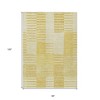 Gold Wheat And Ivory Striped Washable Indoor Outdoor Area Rug - 3 of 4