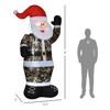 Angel Sar 8ft Christmas Inflatable Santa in Camouflage, LED Lighted Blow Up Yard Decoration for Outdoor Lawn Decor - 3 of 4