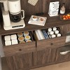Lirago Kitchen Pantry Cabinet with Reeded Glass Doors and Microwave Stand-Multi-Functional Storage for Kitchen or Living Room 47.2"Lx15.74"Wx71"H - 4 of 4