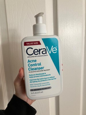 CeraVe Acne Face Wash, Acne Cleanser with Salicylic Acid and Purifying Clay  for Oily Skin, 12 fl oz