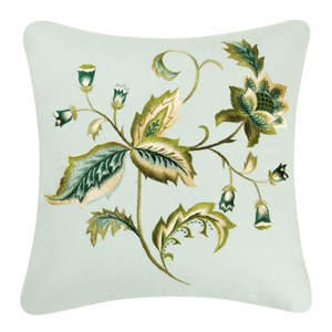 C&F Home 17" x 17" Amelia Blue Embroidered Pillow - 1 of 4