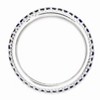 Black Bow Jewelry 3.25mm Sterling Silver Stackable Created Sapphire Eternity Ring - image 2 of 4