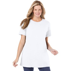 Woman Within Plus Size Perfect Crewneck Tunic - 1 of 4