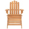 vidaXL Solid Acacia Wood Patio Recliner Chair with Foldable Design and Included Footrest for Comfort in Outdoor Spaces - 3 of 4