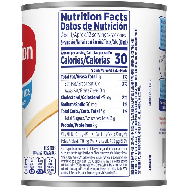 Nestle Carnation Gluten Free Low Fat 2% Evaporated Milk - 12 fl oz, 4 of 6