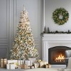 National Tree Company First Traditions 7.5' Pre-Lit Flocked Full Acacia Hinged Artificial Christmas Tree Clear Lights: Indoor Corner Display - 4 of 4